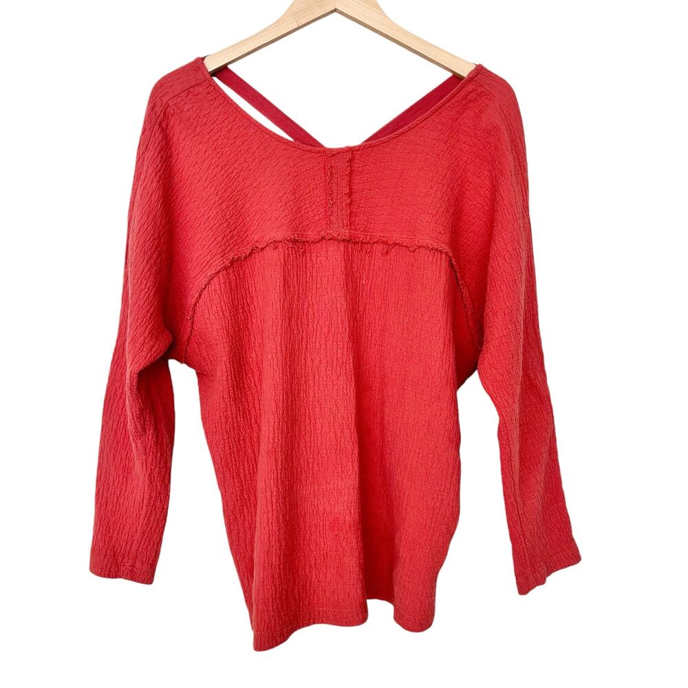 Anthropologie Saturday Sunday Orange Aurelia X Back Shirt Sz S